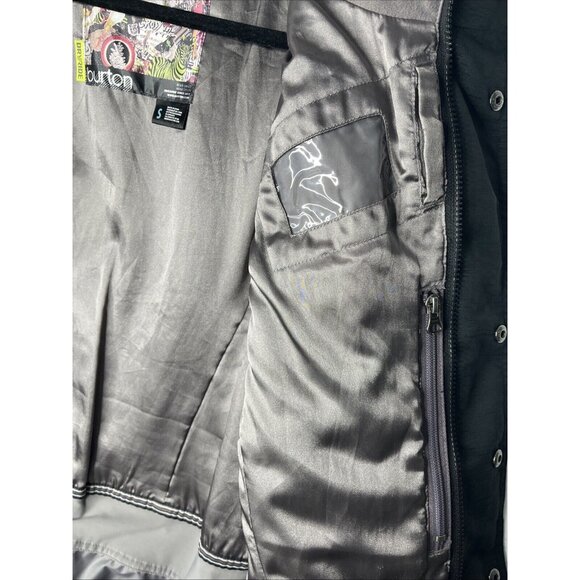 BURTON Dry Ride Snap & zip Up Black/Purple Ski Hooded Jacket Women's Size Small - Picture 7 of 16